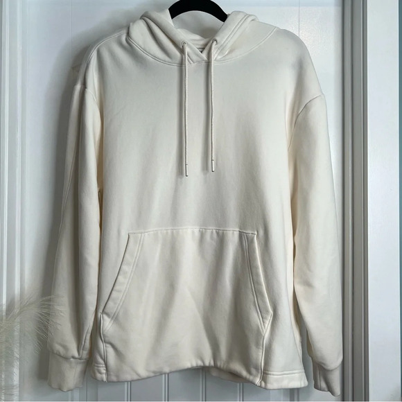 Athleta‎ Magnolia White Retroplush II Hoodie. Size Large. - Picture 1 of 9
